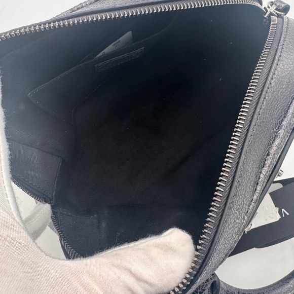 VERSACE Metallic Calfskin Virtus Small Bowling Bag Grey - Picture 10 of 10